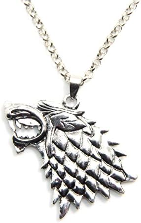 Inspired By Game of Thrones Song of Ice and Fire Vintage Stark Dire Wolf Pendant Necklace