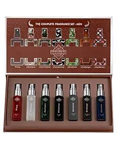 Perfumers Club Complete Fragrance Gift Set For Men | 7x8ml Eau De Parfum | Refill For Lightr | Pocket Friendly | 18% Oil For Long Lasting