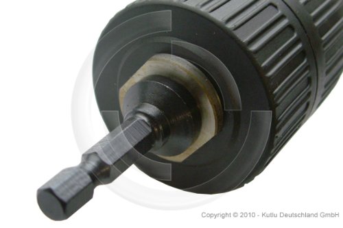 1/4″ Sechskant Bohrfutterschaft mit 1/2″-20 UNF Gewinde und Konterschraube - 5