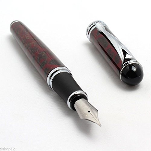 MagiDeal Neue Feine Rote Eis Medium Feder Füllfederhalter JINHAO X750 - 4