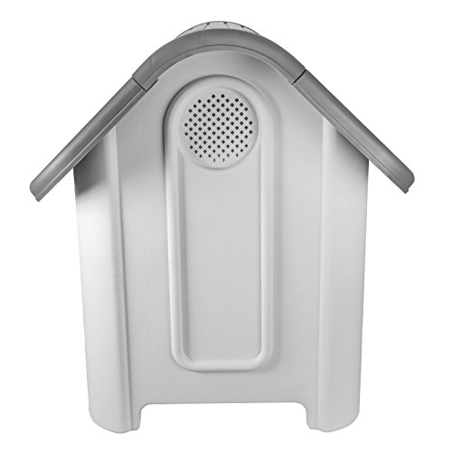 Posh-Pets-High-Quality-Plastic-Dog-Puppy-Kennel-Dog-House-Shelter-IndoorOutdoor-Use-Small-Grey