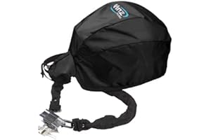 ‎VINZ VINZ Crest Helmtasche/Helmbeutel | Helmsack für Motorradhelm/Roller Helm | mit praktischer Aussparung für EIN Kettenschloss/Kabelschloss - Schwarz