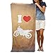 Produktbild Quick Dry I Heart Love Dirt Bike Logo Beach Blanket -Multifunctional Blanket:Suit for Swimming,Backpacking,Sports,Camping,Picnic Etc - Large Microfiber Travel Towel - 31x51 intch