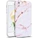 Produktbild iPhone SE Hülle, iPhone 5S Silikon Schutzhülle, RosyHeart Marmor Muster Transparent Candy Handy Case Hülle für iPhone SE/ 5 / 5S Weich TPU Silikon Schutzhülle Schön Muster Schale Tasche Ultradünnen Etui Anti-stoß Kratzfeste Case Cover - Beige