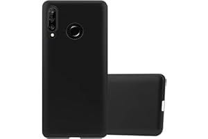 Cadorabo Funda para Huawei P30 Lite en Metallic Negro - Cubierta Proteccíon de Silicona TPU Delgada e Flexible con Antichoque - Gel Case Cover Carcasa Ligera