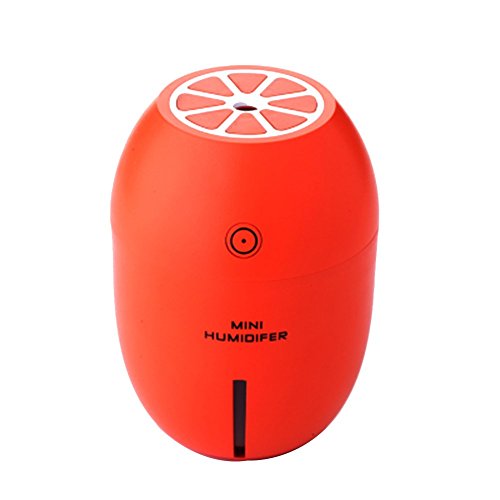 Preisvergleich Produktbild Luftbefeuchter Luftbefeuchter Luftbefeuchter Form Zitrone LED Mini Hmidificator Tragbar USB 180 ml mit Nachtlicht in Form von Zitronen, Luftreiniger Ultrasuoni8*8 * 11.2 cm