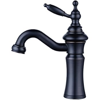Hiendure®centerset Einzel handle oil-rieb Bronze Waschbecken Wasserhahn