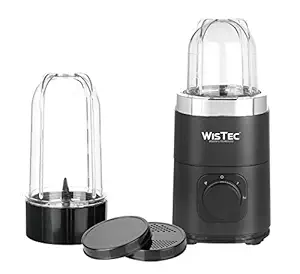 WisTec WT-1709 Juicer Mixer Grinder, 400W, 2 Jars (Black)