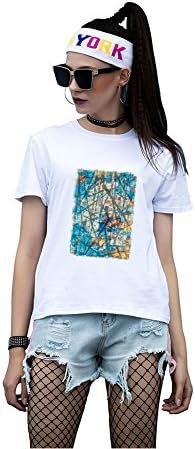 PRIAMS 7 T-Shirt Women,Fashion Short Sleeve Top Tee - Cotton - Round Neck - Summer - White