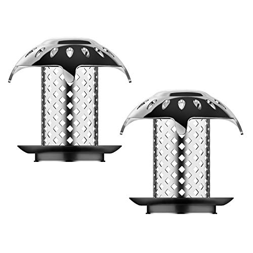 Puersit Tub Drain Strainer Hair Catcher Snare Trap Protector Support Drain Sizes from 1.5'' to 1.77'', Catch Hair Easily and Fast Water, Anti-Rust 304 Stainless Stell 2 Pack