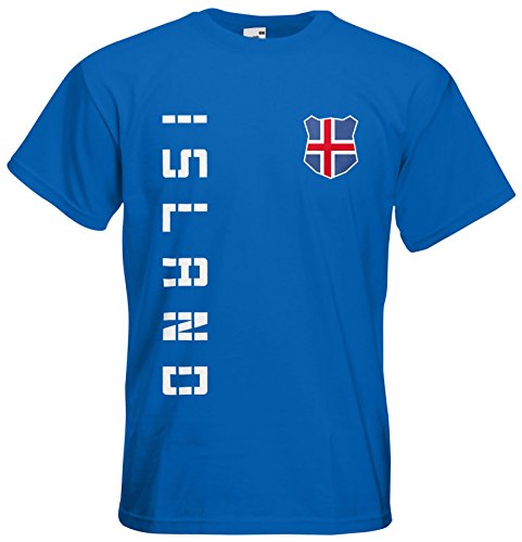 AkyTEX Island EM 2016 T-Shirt Trikot (Royalblau, L)