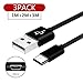 Price comparison product image Samsung Galaxy S6/S6 edge/S5/A6 Charger Charging Cable Fast Charge,Micro USB Cable 1M 2M 3M,High Speed Nylon Braided for Sony Xperia X/XA/Z5/M4/M5/M2/Z4/Z3,xiaomi redmi 5 plus/note 5/5/4x-Black 3 pack