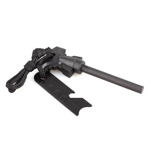 TOMOUNT Outdoor Magnesium Feuerstarter Anzünder Zündstahl Feuerstahl mit Eisenkratzer - 2