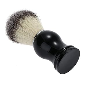 Anself Nylon Shaving Brush Men's Mustache Brush Safety Barber Razor Brush Black Handle Male Shaving Beard Cleaning Tool - Image 5
