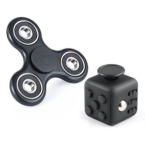 Vaxuia Fidget Hand Spinner and Fidget Cube : Stress Reducer Perfect For ADD, ADHD, Anxiety & Autism Adult Children Vaxuia Fidget Hand Spinner and Fidget Cube : Stress Reducer Perfect For ADD, ADHD, Anxiety & Autism Adult Children