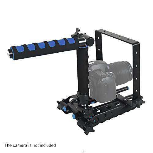 Andoer Pliable Aluminium alliage monter le Support Rig stabilisateur 1 4  vis      paulement avec Kit de support cam  ra tournage   quipement pour Canon Nikon Lumix Sony Pentax Olympus DSLR cam  ra