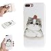 Produktbild Ostop Hülle für iPhone 8 Plus/iPhone 7 Plus,Weich Silikon TPU Ultra Dünn Slim Handyhülle Bunt Muster Matt Rückseite Abdeckung Durchsichtig Flexibel Stoßstange Stoßfest Schutzhülle,Süß Karikatur Katze
