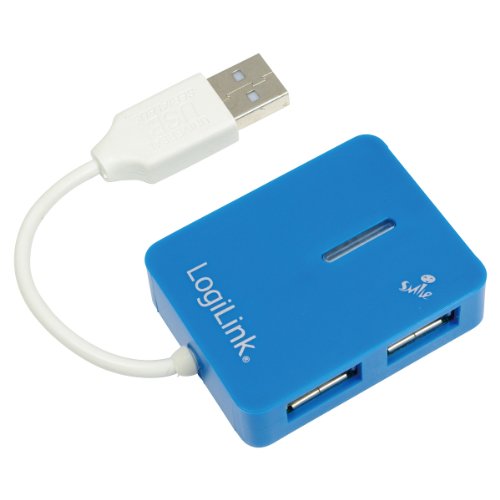 USB 2.0 Hub Smile 4-Port - Hub - 4 x Hi-Speed USB, Blau, UA-0136