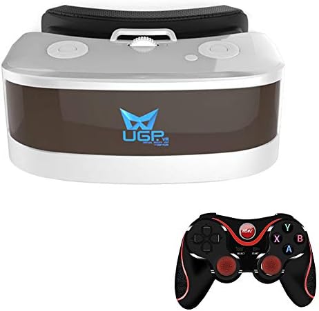 AUHRE VR Glasses Virtual Reality Headset One Machine Includes Bluetooth Gamepad Immersive 360 Degree Full Landscape Experience Belong to Your Own Private Theater