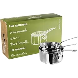 Mauviel1830 - M'Cook 521050 - Série 3 Casseroles inox - 16 à 20 cm