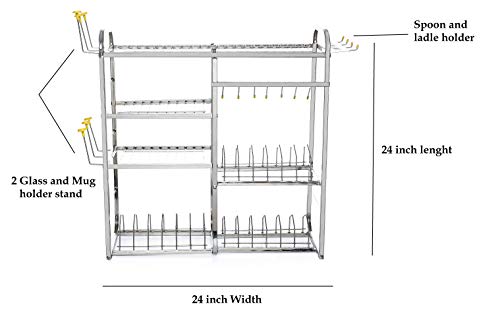 Buy Home Creations 24 Inch Wall Mount Kitchen Dish Rack Plate