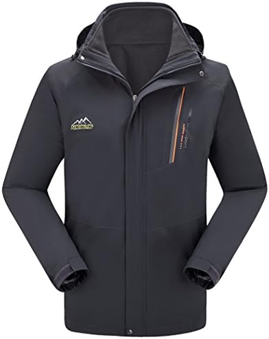 Ddstar 3 In 1 Jacket Mens Waterproof Winter Jackets With Hood Warm Fleece Lined New Look Winter Coat Clearance Grey XL