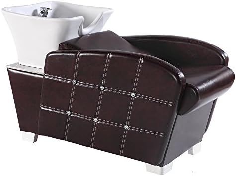 Bobo Angel Backwash Chair Salon Bowl Shampoo Equipment Sink Unit Double Drain Beauty Stylist Station BOSH020
