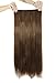MapofBeauty 23" Long Straight Clip in Hair Extensions Hairpieces (Light Brown)