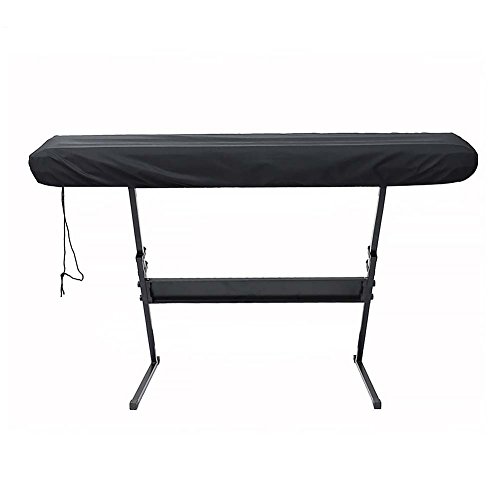 Preisvergleich Produktbild Staubschutz für elektronische Klaviertastatur, Tastatur-Schutzhülle, Schwarz, Staubdicht, mit Kordelzug für 66 / 88 Tasten Piano