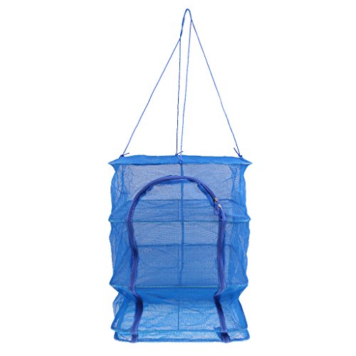 Gazechimp 4-Schicht Hängen Netzkorb Trockengestelle Trockennetz faltbar Netz Beutel für Gemüse Früchte