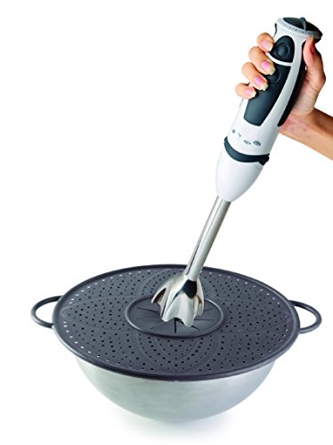 Haushaltsdose Spritzschutzdeckel Durchmesser 25 cm für alle Arten von Schüsseln und Töpfe geeignet – grau - 3