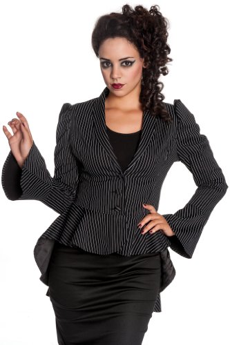 Spin Doctor Women's  StripedMaternity Jacket -  Black - Black - Medium