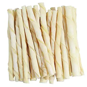 LOVING PETS Dog Chew White Twisted Sticks For All Life Stages, 250 g