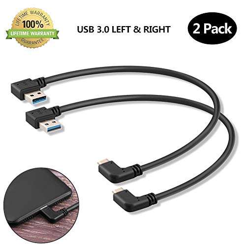 Cable Adaptador USB 3.0 para Conector Extensor de Enchufe, Adaptador, Cambiador de género, 90 Grados, Izquierdo, hacia Arriba y hacia Abajo USB Type c Right and Left Angle Cable