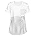 Price comparison product image Turkey 2018 Summer Women Breastfeeding Tops Pregnant Maternity Nursing Stripe T-Shirt Blouse (White, M)
