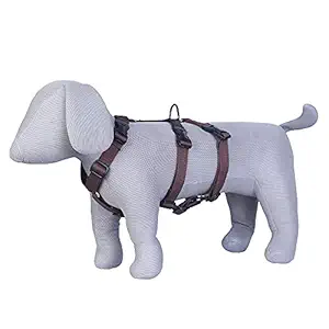 Pets Like Dog Double H Harness with Collar Clips Brown(Medium)