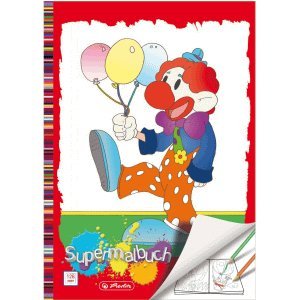 Preisvergleich Produktbild Herlitz 5 x Supermalbuch A4 128 Seiten
