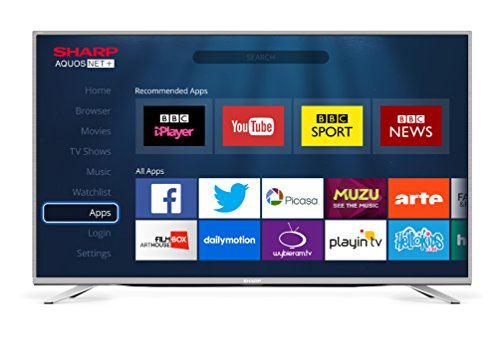 Sharp 55-Inch Widescreen 3D 1080p Full HD Smart TV with Freeview HD - Silver