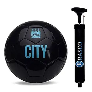 RASON Rubber Football With Pump, Size 5, (Black)