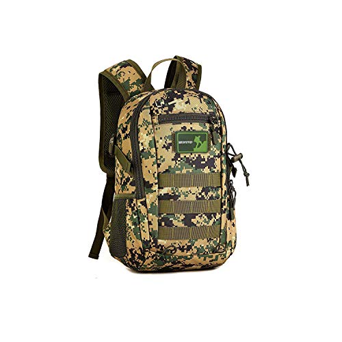ProtectorPlus sunvp 12L Mini Mochila Militar Molle Mochila Gear Tactical Assault Pack Estudiante Bolso De Escuela para la Caza Camping Senderismo Viaje