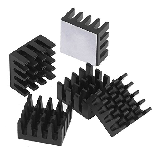Disipador de Calor Aluminio Kit de Refrigeraci  n para Raspberry Pi 3  Pi 2  Pi Modelo B   Negro 10 Piezas