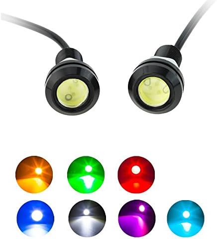 2pcs 18MM Led Eagle Eye DRL Daytime Running Lights Source Backup Reversing Parking Signal Lamps Waterproof-Red