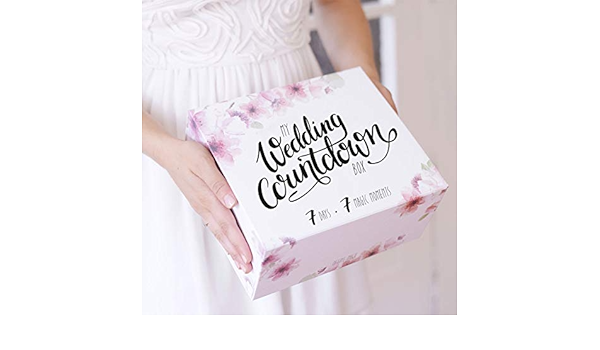 Wedding Countdown Box With 7 Gifts For The Last 7 Days And 100 Day Countdown To The Wedding Bachelorette Party Gift Bride Countdown Box Bride Box For Wedding Bride Gifts Amazon Co Uk