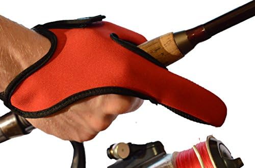 Right handed Casting glove for Sea Fishing/Carp Fishing. Finger and Thumb Protection (Red)