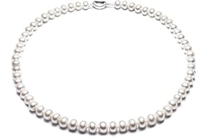 JYX PEARL jyx 5 mm natural de agua dulce cultivadas collar de perlas gargantilla 16 "