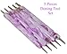 Glow Two Way Dotting Pen Marbleizing Tool Set, Purple - 5 Piece