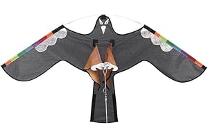 lencyotool Hawk Bird Scarer Kite Bird Scarer Flying Kite With 2m Kite String, Colorful Reflective Eagle Kite Outdoor Flying Bird Repellents Kite For Crops Farm Protector 120x66cm