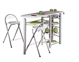 85,5X117x40cm Links 50901190 Frida - Barra para Cocina, Incluye Dos taburetes, Color Blanco