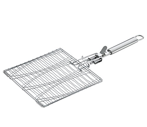 Küchenprofi 1066062800 BBQ Fischgrillzange für 3 Fische mit abnehmbarem Griff