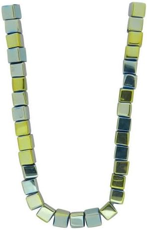 Tennessee Crafts 2438 Glass Cube Green Iris 6mm Beads, 33-Piece